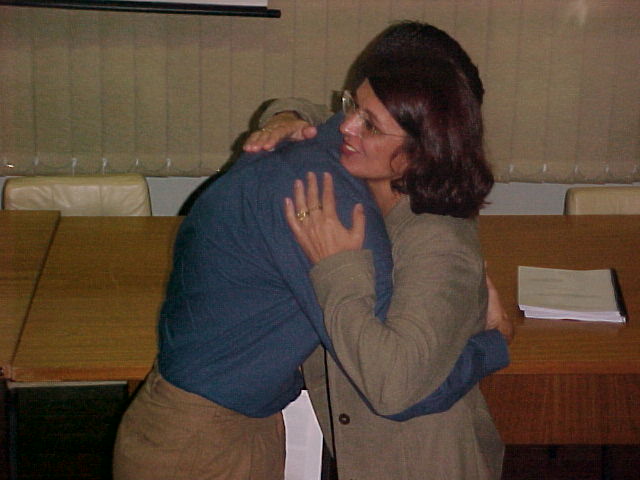 Prof� Jacira parabenizando Adriano