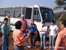 Chegada dos alunos de P&oacute;s-Gradua&ccedil;ao no viveiro da AMBIENTAL em Pirassununga.