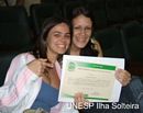 Larissa e Renata comemoram premia&ccedil;&atilde;o do trabalho da &Aacute;rea de Hidr&aacute;ulica e Irriga&ccedil;&atilde;o da UNESP Ilha Solteira.