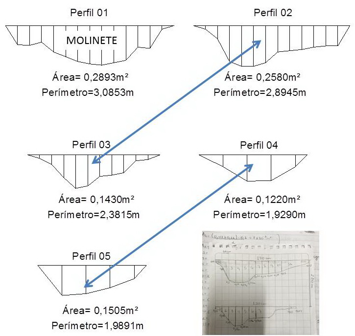 Perfil do C&oacute;rrego Cintur&atilde;o Verde