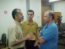 Vereador Itamar, seu acessor Marcos e Ronaldo